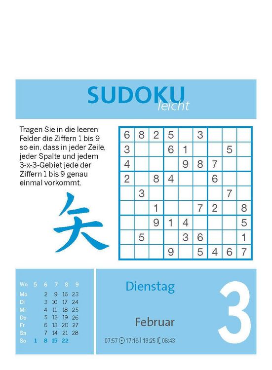 Produktbild: Gehirnjogging 2026 - 313 knifflige Denksportr&auml;tsel f&uuml;rs t&auml;gliche Kopftraining - Textabrei&szlig;kalender zum Aufstellen oder Aufh&auml;ngen