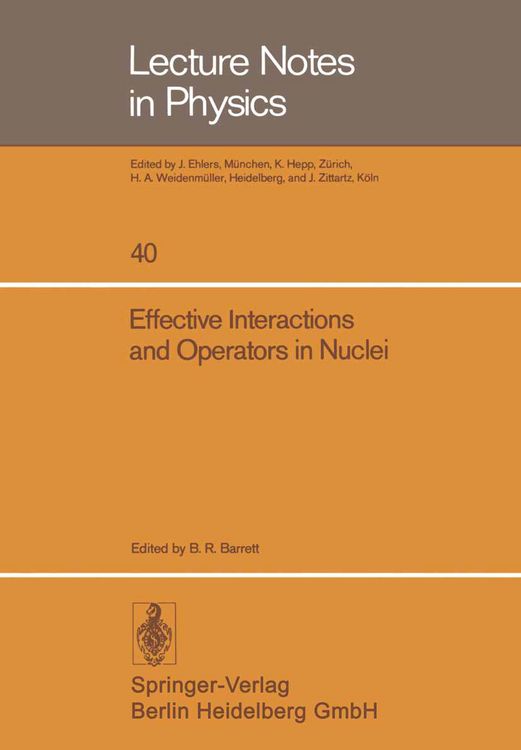Produktbild: Effective Interactions and Operators in Nuclei