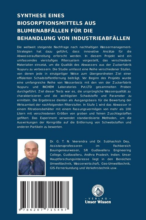 Produktbild: Synthese Eines Biosorptionsmittels Aus Blumenabf&auml;llen f&uuml;r die Behandlung von Industrieabf&auml;llen