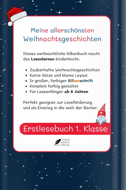 Produktbild: Silbenbuch 1. Klasse - Meine allersch&ouml;nsten Weihnachtsgeschichten