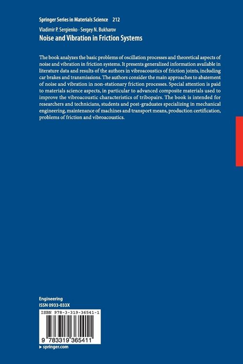 Produktbild: Noise and Vibration in Friction Systems