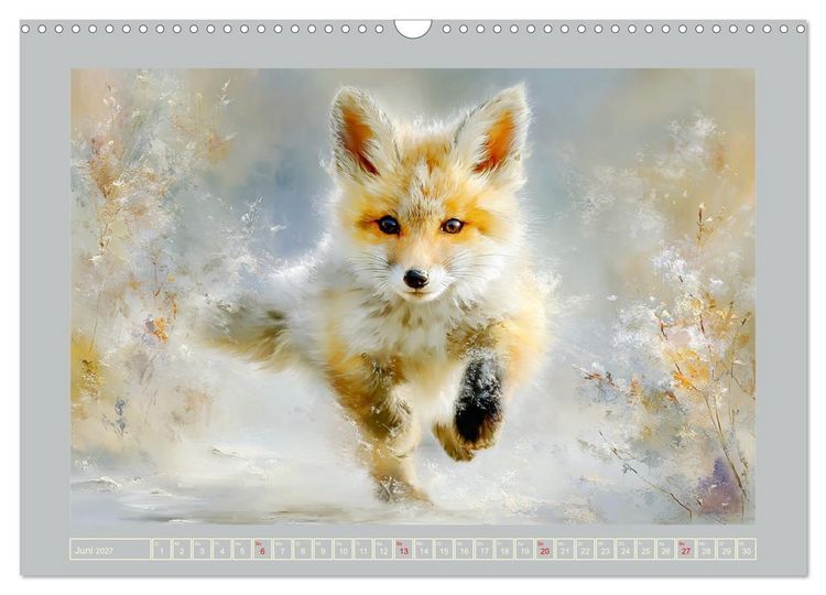 Produktbild: F&uuml;chse. Flauschiges Leuchten im Wald (Wandkalender 2027 DIN A3 quer), CALVENDO Monatskalender