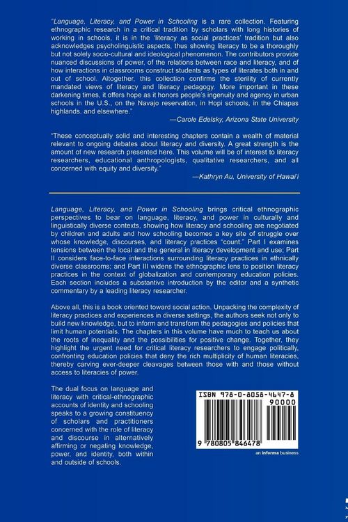 Produktbild: Language, Literacy, and Power in Schooling