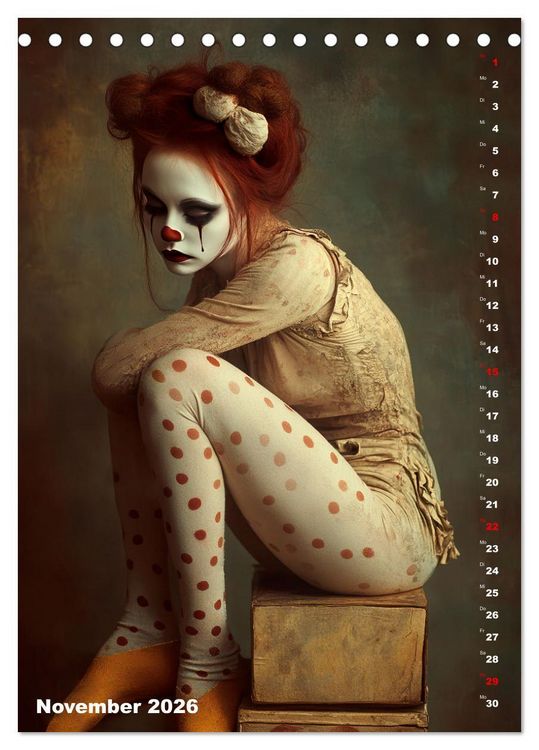 Produktbild: Clowngeschichten - Eine besondere Welt (Tischkalender 2026 DIN A5 hoch), CALVENDO Monatskalender