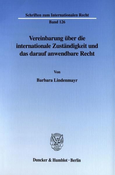 Produktbild: Vereinbarung &uuml;ber die internationale Zust&auml;ndigkeit und das darauf anwendbare Recht.