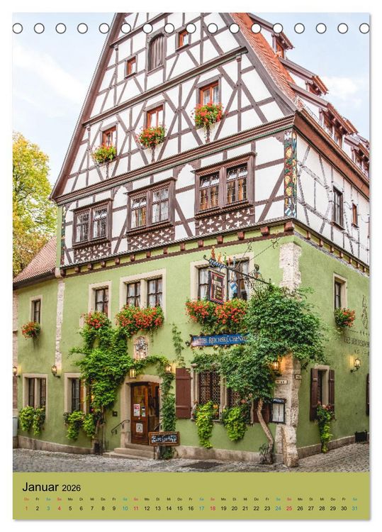 Produktbild: Rothenburg ob der Tauber (Tischkalender 2026 DIN A5 hoch), CALVENDO Monatskalender