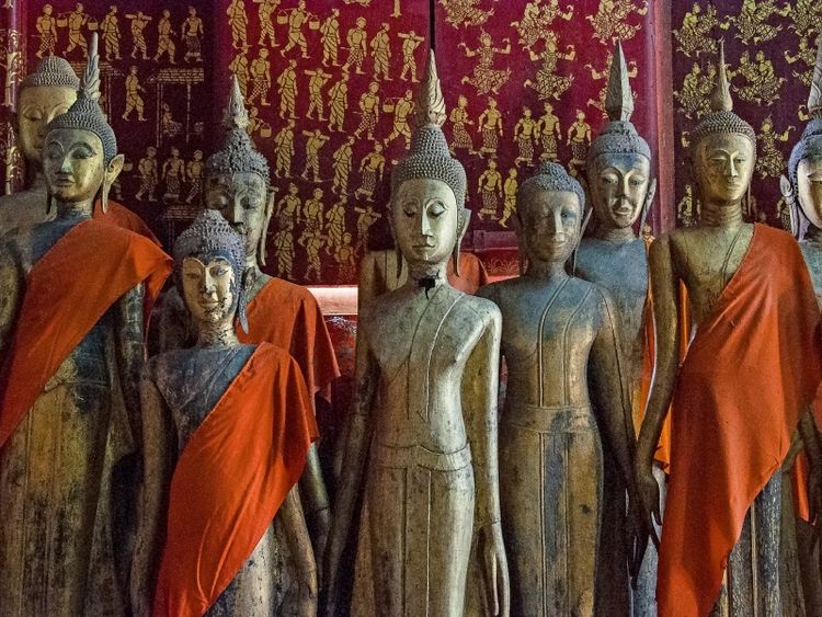 Produktbild: CALVENDO Puzzle Stimmungsvoller Tempelbesuch in Laos | 1000 Teile Lege-Gr&ouml;&szlig;e 64x48cm Foto-Puzzle f&uuml;r gl&uuml;ckliche Stunden