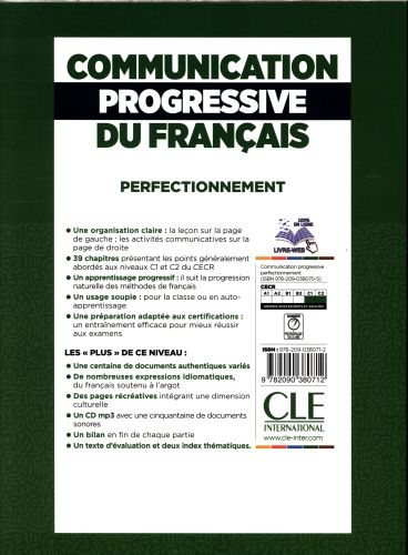 Produktbild: Communication progressive du francais - Niveau perfectionnement (C1/C2) - Corriges