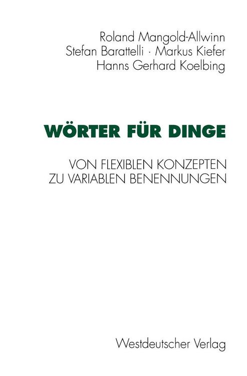 Produktbild: W&ouml;rter f&uuml;r Dinge