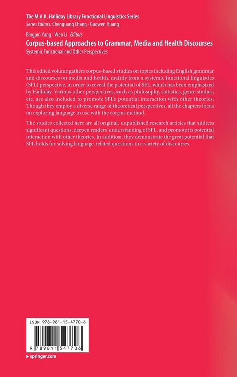 Produktbild: Corpus-based Approaches to Grammar, Media and Health Discourses