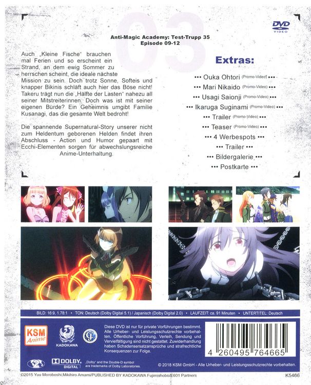 Produktbild: Anti-Magic Academy - Test-Trupp 35 - Volume 3: Episode 09-12