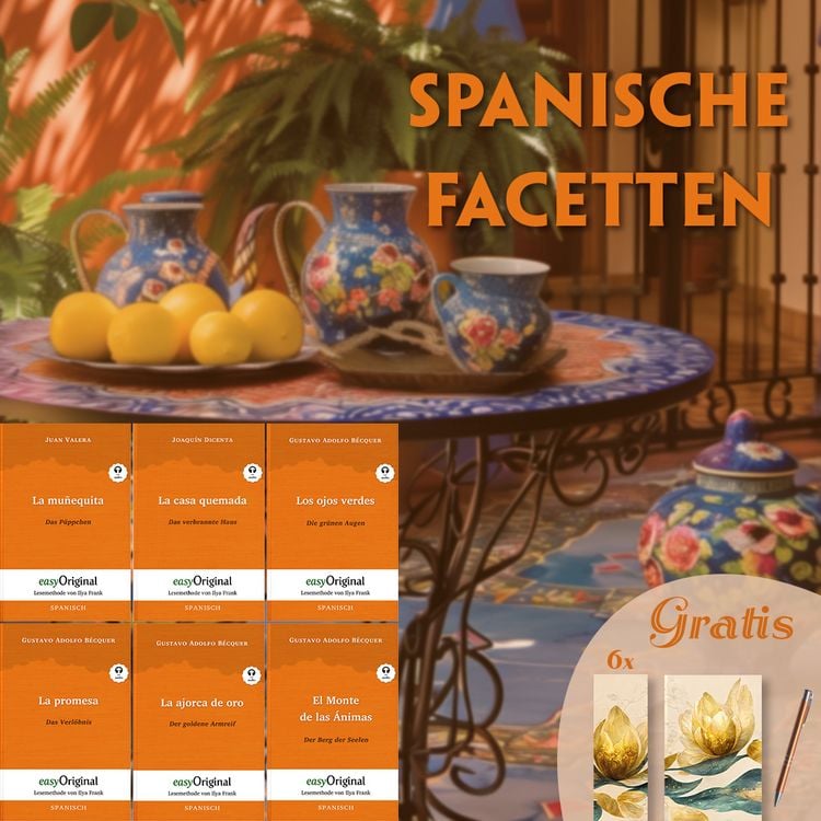Produktbild: Spanische Facetten (6 B&uuml;cher + Audio-Online + exklusive Extras) - Frank-Lesemethode