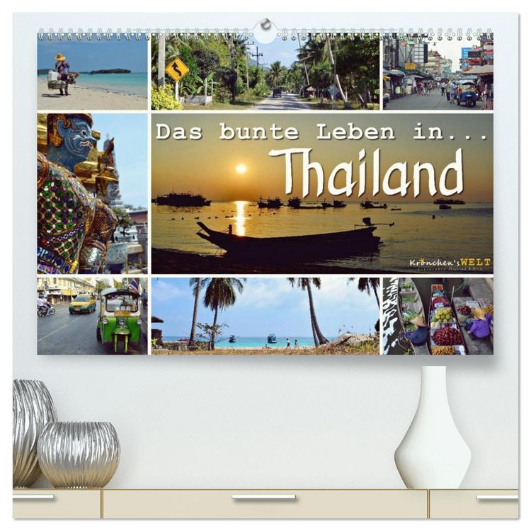Produktbild: Das bunte Leben in Thailand (hochwertiger Premium Wandkalender 2026 DIN A2 quer), Kunstdruck in Hochglanz