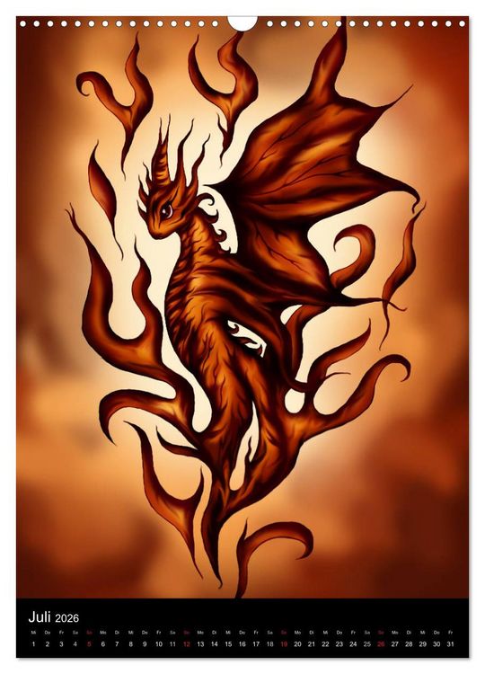 Produktbild: Drachen (Wandkalender 2026 DIN A3 hoch), CALVENDO Monatskalender