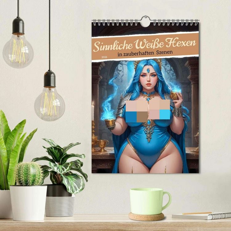 Produktbild: Sinnliche Wei&szlig;e Hexen in zauberhaften Szenen (Wandkalender 2026 DIN A4 hoch), CALVENDO Monatskalender