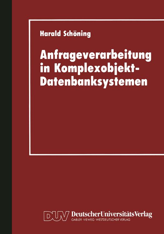 Produktbild: Anfrageverarbeitung in Komplexobjekt-Datenbanksystemen