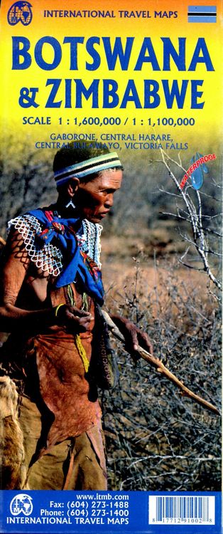 Produktbild: Botswana / Zimbabwe Travel Map 1:1500000