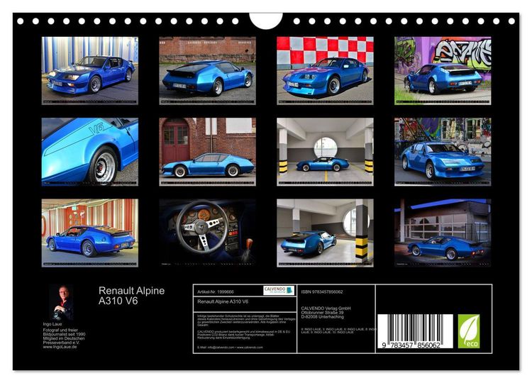 Produktbild: Renault Alpine A310 V6 (Wandkalender 2026 DIN A4 quer), CALVENDO Monatskalender