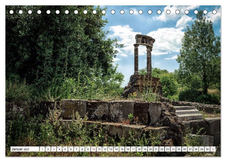 Produktbild: Versteinerte Stadt Pompeji (Tischkalender 2027 DIN A5 quer), CALVENDO Monatskalender