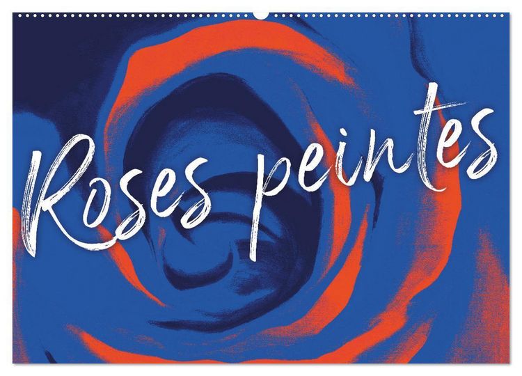 Produktbild: Roses peintes (Calendrier mural 2026 DIN A2 vertical), CALVENDO calendrier mensuel