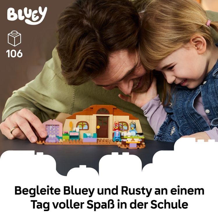 Produktbild: LEGO 11221 Bluey Schule mit Rusty und Bluey, Spielzeug f&uuml;r Kleinkinder