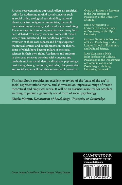Produktbild: The Cambridge Handbook of Social Representations
