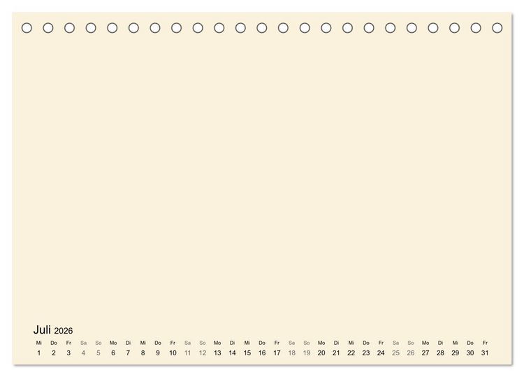 Produktbild: DIY Bastel-Kalender -Warme Pastell Farben- Zum Selbstgestalten (Tischkalender 2026 DIN A5 quer), CALVENDO Monatskalender