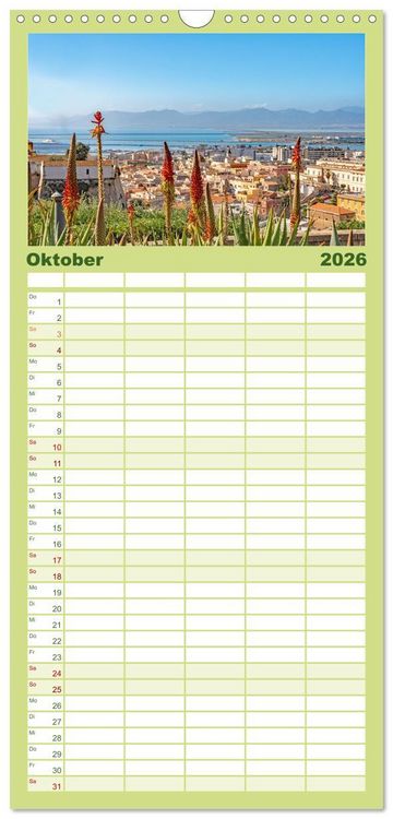 Produktbild: Familienplaner 2026 - Cagliari - Stadt mit besonderem Zauber mit 5 Spalten (Wandkalender, 21 x 45 cm) CALVENDO