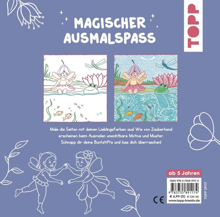 Produktbild: Zauberpapier Malbuch Verwunschenes Feenland