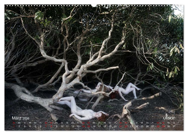 Produktbild: Poesie der Stille &ndash; Akt in der Natur (hochwertiger Premium Wandkalender 2026 DIN A2 quer), Kunstdruck in Hochglanz