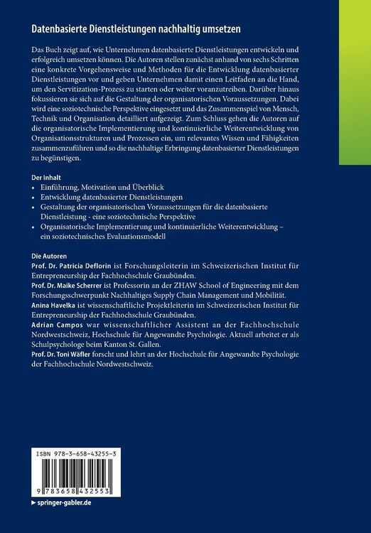Produktbild: Datenbasierte Dienstleistungen nachhaltig umsetzen