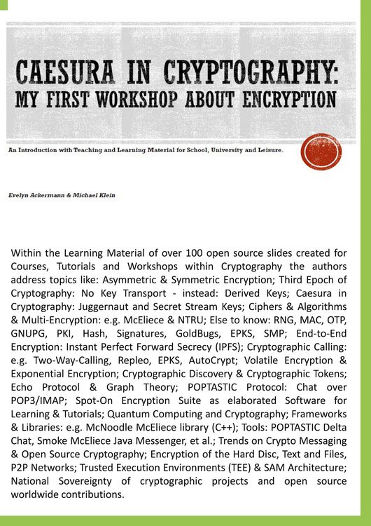 Produktbild: Caesura in Cryptography [Paperback]