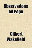 Produktbild: Observations on Pope