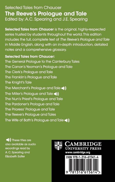 Produktbild: The Reeve's Prologue and Tale