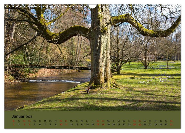 Produktbild: Kurpark Baden-Baden (Wandkalender 2026 DIN A3 quer), CALVENDO Monatskalender