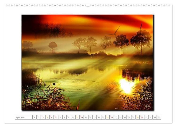 Produktbild: Zwischenzeiten - Zeiten zwischen Tag und Nacht (Wandkalender 2026 DIN A2 quer), CALVENDO Monatskalender