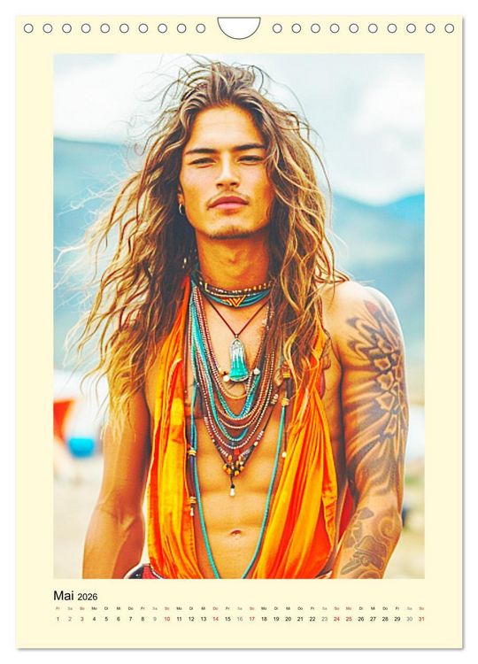Produktbild: Ungez&auml;hmte Freiheit. Coole Jungs im Boho-Stil (Wandkalender 2026 DIN A4 hoch), CALVENDO Monatskalender