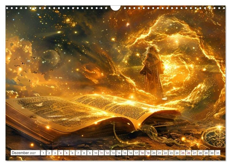 Produktbild: Welten zwischen den Zeilen - B&uuml;cher, die Tr&auml;ume wecken (Wandkalender 2027 DIN A3 quer), CALVENDO Monatskalender