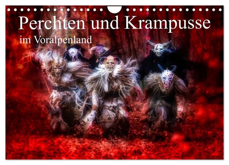 Produktbild: Perchten und Krampusse im Voralpenland (Wandkalender 2026 DIN A4 quer), CALVENDO Monatskalender