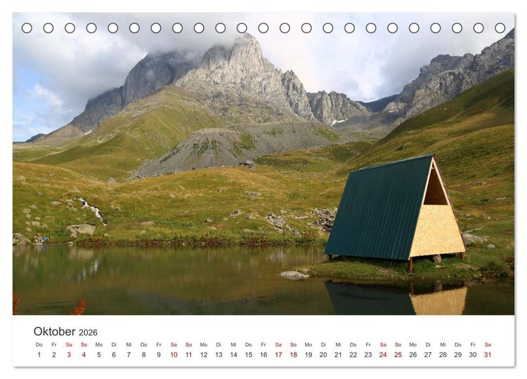 Produktbild: Georgien - Ein ph&auml;nomenales Naturparadies. (Tischkalender 2026 DIN A5 quer), CALVENDO Monatskalender