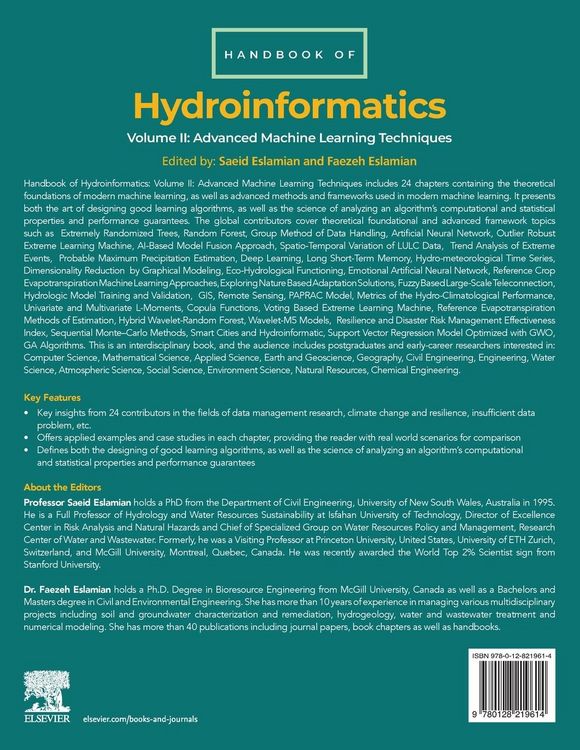 Produktbild: Handbook of HydroInformatics