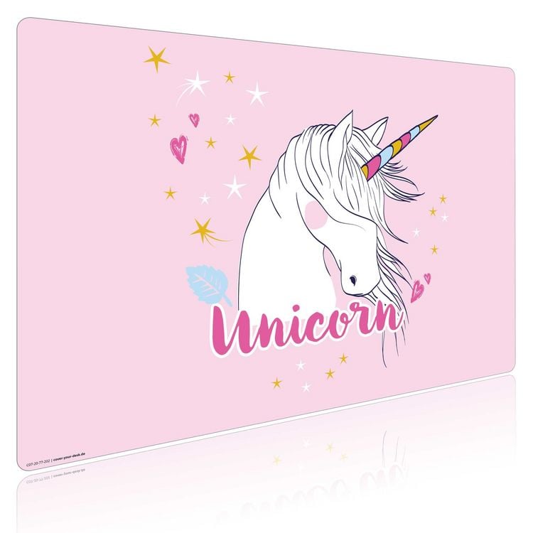 Produktbild: Cover-your-desk Schreibtischunterlage f&uuml;r Kinder Unicorn, aus hochwertigem Vinyl , 60 x 40 cm