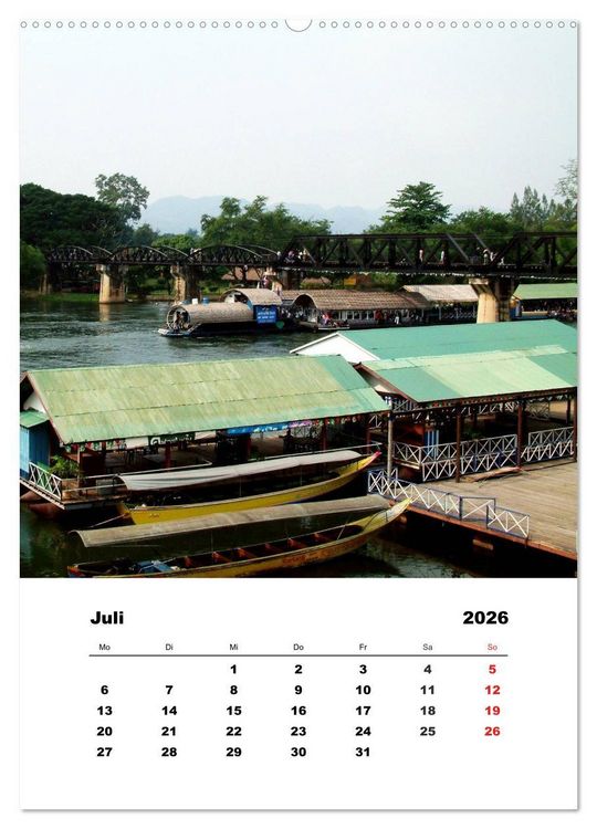 Produktbild: Thailand - Eine kleine Rundreise (Wandkalender 2026 DIN A2 hoch), CALVENDO Monatskalender