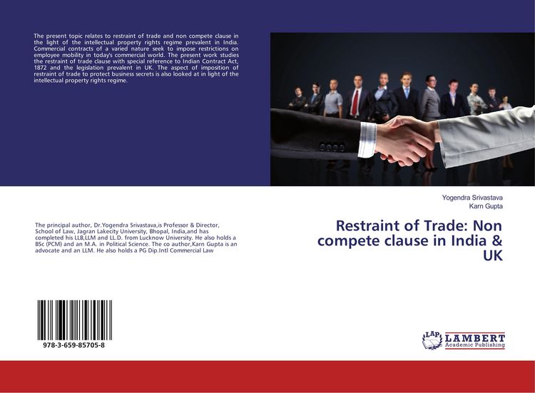 Produktbild: Restraint of Trade: Non compete clause in India & UK