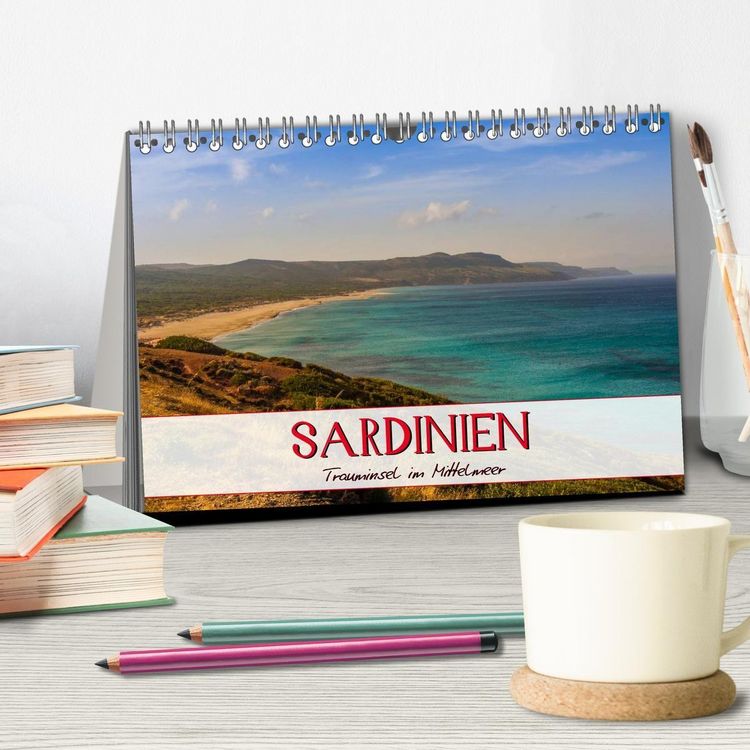 Produktbild: Sardinien Panoramakalender / CH-Version (Tischkalender 2027 DIN A5 quer), CALVENDO Monatskalender