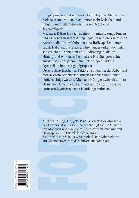 Produktbild: Lebensgeschichten rechtsextrem orientierter M&auml;dchen und junger Frauen