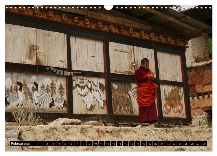 Produktbild: Druk Yul - Szenen aus Bhutan (Wandkalender 2026 DIN A3 quer), CALVENDO Monatskalender