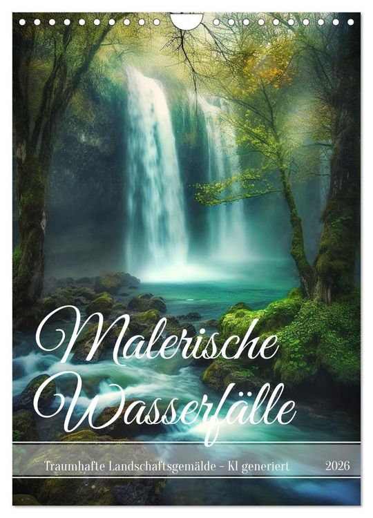 Produktbild: Malerische Wasserf&auml;lle (Wandkalender 2026 DIN A4 hoch), CALVENDO Monatskalender