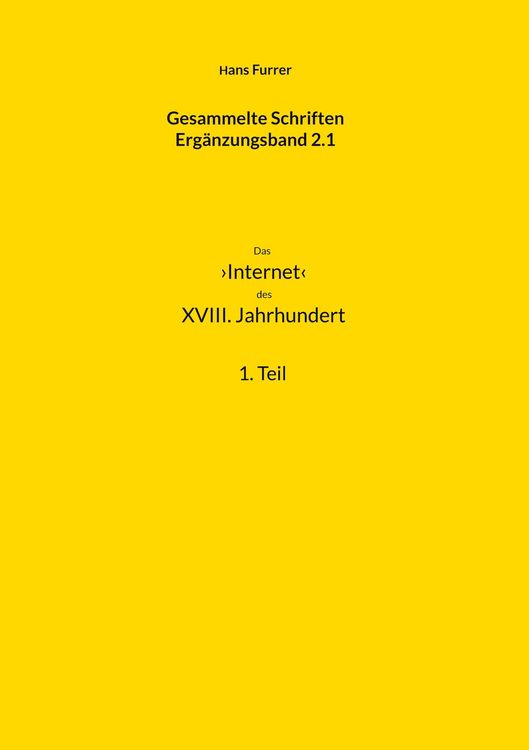 Produktbild: Das Internet des XVII. Jahrhundert