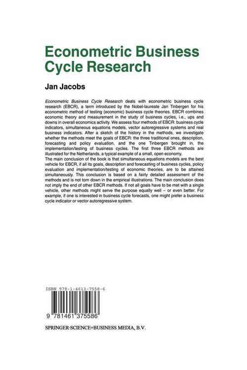 Produktbild: Econometric Business Cycle Research